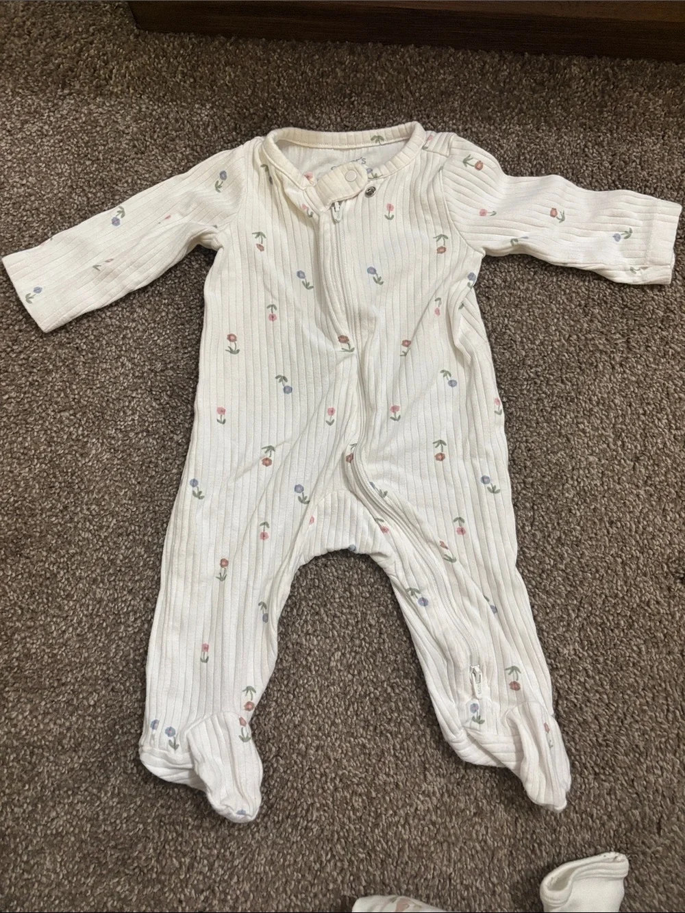 Carter's White Woodland Animal Zip Footed Sleepers - Set of 2